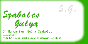 szabolcs gulya business card